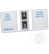 GAVKVAY Improved Neubauer Bright Line Hemocytometer, Dual V-Slash Loading Grooves Cell Counting C...