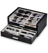 ProCase 12/16 Slots Sunglasses Box Organizer with L-Shaped Clear Lid, Multi Pairs Glasses Display...