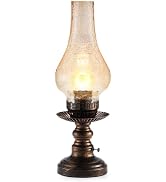 UMEXUS Vintage Rechargeable Cordless Table Lamp with Dimmer & Touch Control, Small Battery Powere...