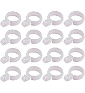 25Pcs White Plastic Windproof Hanger Hooks, Clothes Hanging Clips, Laundry Closet Rod Organizatio...