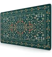 iCasso Green Aesthetic Flower Mouse pad for Laptop, Vintage Desk Matt for Desktop 13.7"x23.6", An...