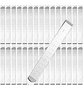 Krijuess 30 Pcs Sewing Clips Stainless Steel Hemming Clips, 3 Inches Sewing Measurement Ruler Met...