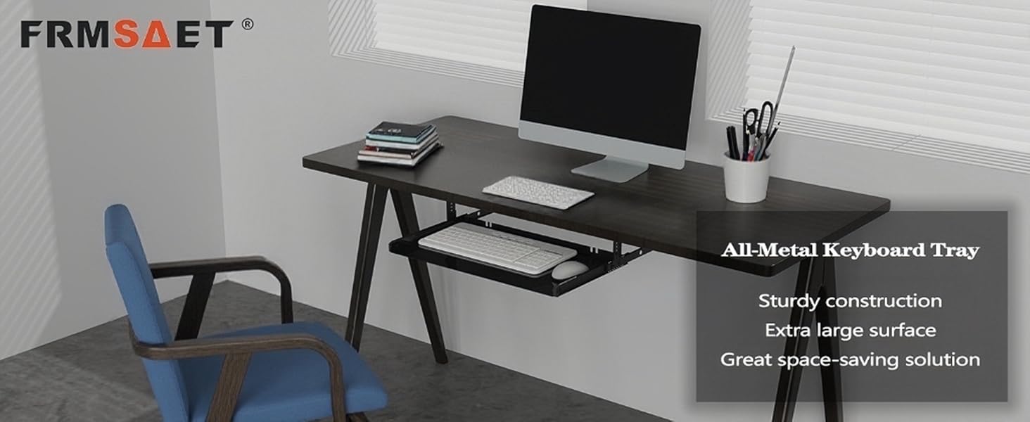 Metal keyboard tray