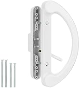 HILLMASTER Patio Sliding Glass Door Handle Replacement Set Mortise Style Reversible Design Non-ke...