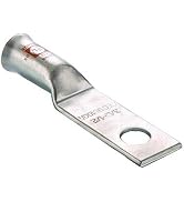 Morris 94665 Long Barrel Flex Cable Compression Lug, Copper, 1 Hole, 1/0 Wire Range, 5/16 Stud, 2...
