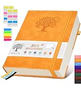 PERCUN A4 Lined Journal Notebook,365 Page Large Leather Journals for Writing Women Men,Hardcover ...