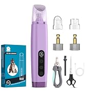 ATESON Dog Nail Grinder with LED Light, 6-Speed Quiet Electric Pet Nail Trimmers, Forward/Reverse...