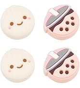GORGECRAFT 4Pcs Boba Thumb Grips Food Pork Bun Face Bubble Milk Tea Button Joystick Analog Joy Co...
