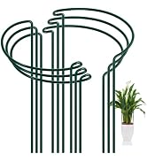 FEED GARDEN 6 Pack Plant Support Stakes, Peony Cages and Supports, Metal Garden Plant Stake(10" W...