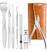 Famlife 7-Piece Professional Pedicure Kit with Toenail Scissors Cuticle Trimmer Nail File Pedicur...