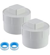 Antrader Sewer Cleanout Cap,4 Inch PVC DWV Flush Pipe Fitting Drainage Plug | Sewer Pipe End Cap ...