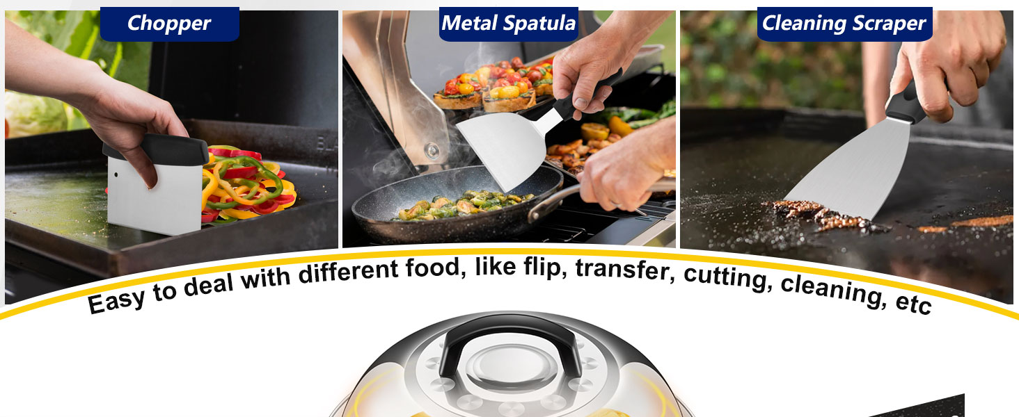 griddle accessories for blackstone black stone flattop kit 18pcs smash burger press grill spatula
