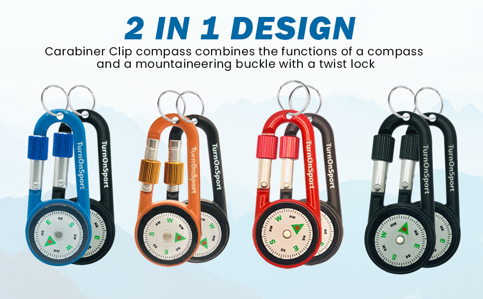 Carabiner Clip Compass