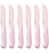 WWZJ 6 Pack Ceramic Paring Knife with Knife Cover, Lightweight Ceramic Knives, Fruit and Vegetabl...