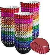 900pcs Foil Cupcake Liners For Baking Thick & Sturdy, Oil Resistance,10 Color Baking Cups Muffin ...
