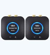 1Mii 2.4GHz Wireless Audio Transmitter Receiver Set (1 TX+1 RX) for TV, 262Ft/80M Long Range 25ms...