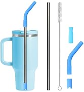 Quality Upgraded 8.5In Medical-Grade Pure Titanium Straw Set 1PCS, Lightweight, Corrosion Resista...