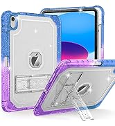 ZoneFoker Case for iPad 10th Generation 10.9 inch 2022, Heavy Duty Shockproof Rugged Protective w...