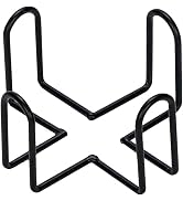 BWESOO Black Iron Coaster Rack Coaster Holder for Round and Square Coasters 4.40 X 4.40 X 2.48inch