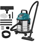 4 Gallon Cordless Shop Vac Compatible with 18V Battery, Cordless Shop Vacuum Wet and Dry with 16 ...