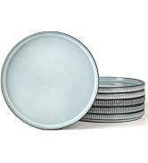 famiware Star Dinner Plates for 6, 10 inches Plate Set, Scratch Resistant, Stoneware Dinnerware, ...
