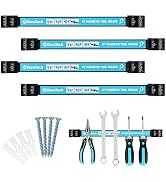 DURATECH 4 Pack 12" Magnetic Tool Holder Strip, Heavy Duty Magnetic Tool Bar, Magnetic Space Savi...