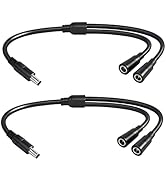 1.3FT 5.5mmx2.5mm 14AWG 12V/24V DC Power Splitter 1Male to 2Female High Power 5525 Connector for ...