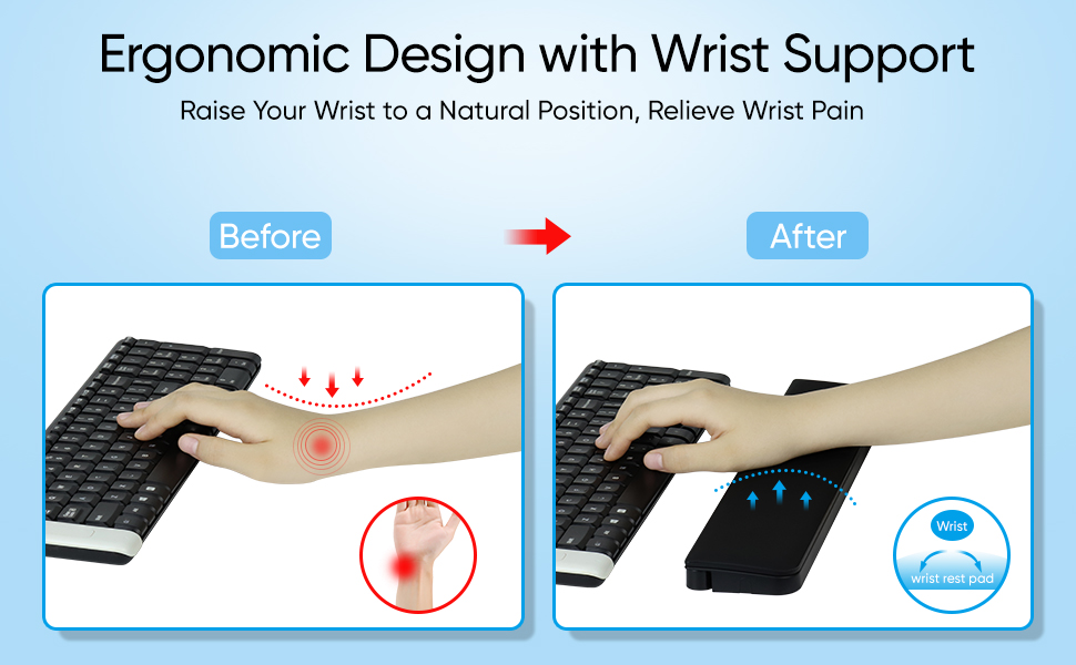 regonomc design 36cm wrist support