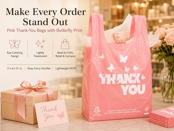 Pink Plastic bag