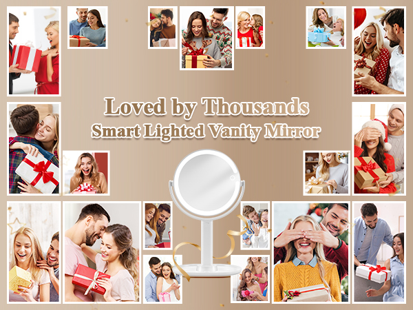 Text reads 'Loved by Thousands'. Collage of multiple photo frames showing various lifestyle and portrait images arranged in a grid pattern.