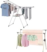 YUBELLES Clothes Drying Rack, Space Saving Laundry Drying Rack, Collapsible for Storage Indoor an...