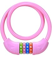 Sportneer Cable Lock: 4 Digit Resettable Combination High Security Bike Locks Heavy Duty Anti The...