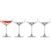 Zwiesel Glas Echo Cocktail Glass(Set of 4), Cocktail Coupe with Unique Pattern, Dishwasher-Safe M...