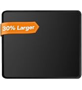 TONOS Black Mouse Pad 11 x 8.7 IN. Basic Computer Mouse Pad for Desk with Stitched Edges & Non-Sl...