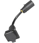 EWAY 7-Way Adapter with Power Switch for Furrion RV Backup Camera System, Plug and Play for Tow V...