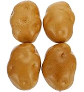 Zerodeko Fake Potatoes Home Decor 4PCS ES, Realistic, Simulation Foam Food, Artificial Vegetable ...