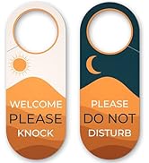 ASSURED SIGNS Do Not Disturb Door Hanger Sign, Welcome Please Knock - 2 Pack - 9 x 3.5" - Univers...