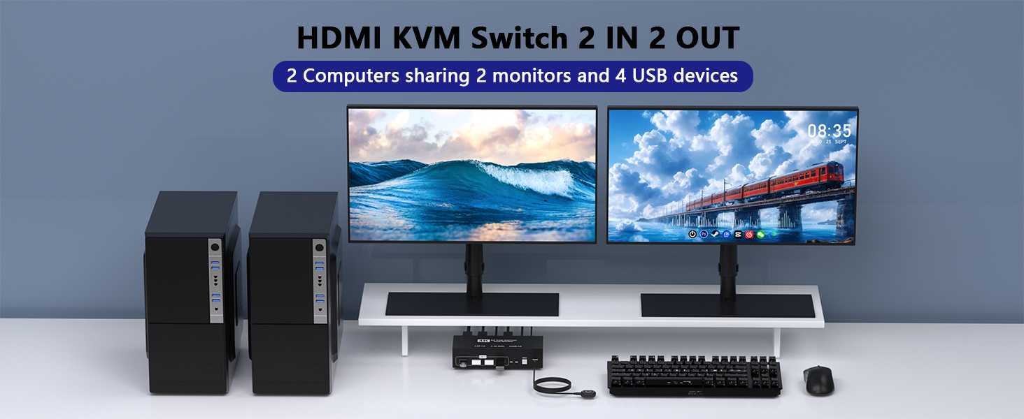 kvm switch 2 monitors 2 computers