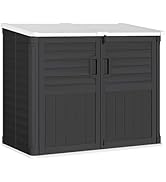 Greesum Outdoor Storage Shed Without Divider, Outdoor Waterproof Storage Cabinet for Garden Tools...