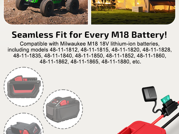 18V for Milwaukee M18 Battery Adapter for Power Wheels Power Tool Drill Battery Adapter