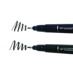 image of Fudenosuke marker tips and swatch on paper