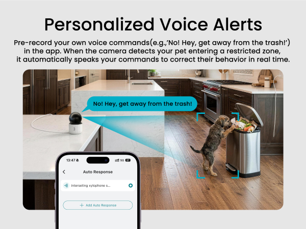youkey Pet Camare with Personalized Vocie Alerts