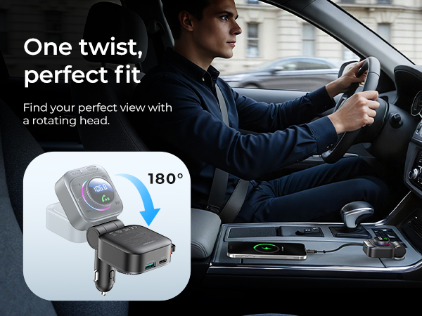180° Rotatable fm transmitter