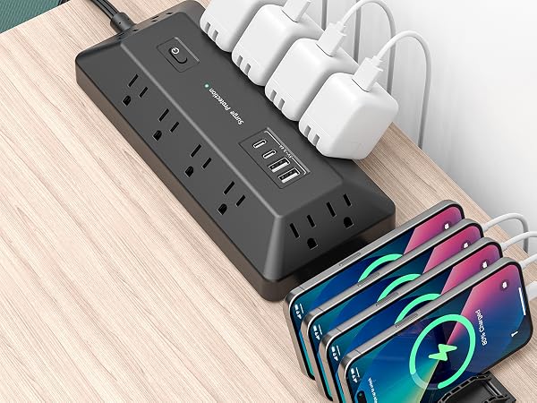 Desk Surge Protector Power Strip