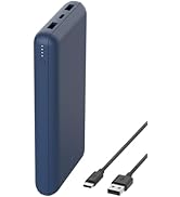 Belkin Power Bank, BoostCharge USB-C Portable Charger 20k w/ 1 USB-C Port and 2 USB-A Ports with ...