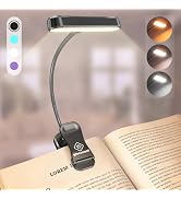 Glocusent Horizontal ET-Head Book Light for Reading in Bed, Eye Caring, 3 Colors & 5 Brightness, ...