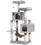 Hey-brother Large Multi-Level Cat Tree Condo Furniture with Sisal-Covered Scratching Posts, 2 Big...