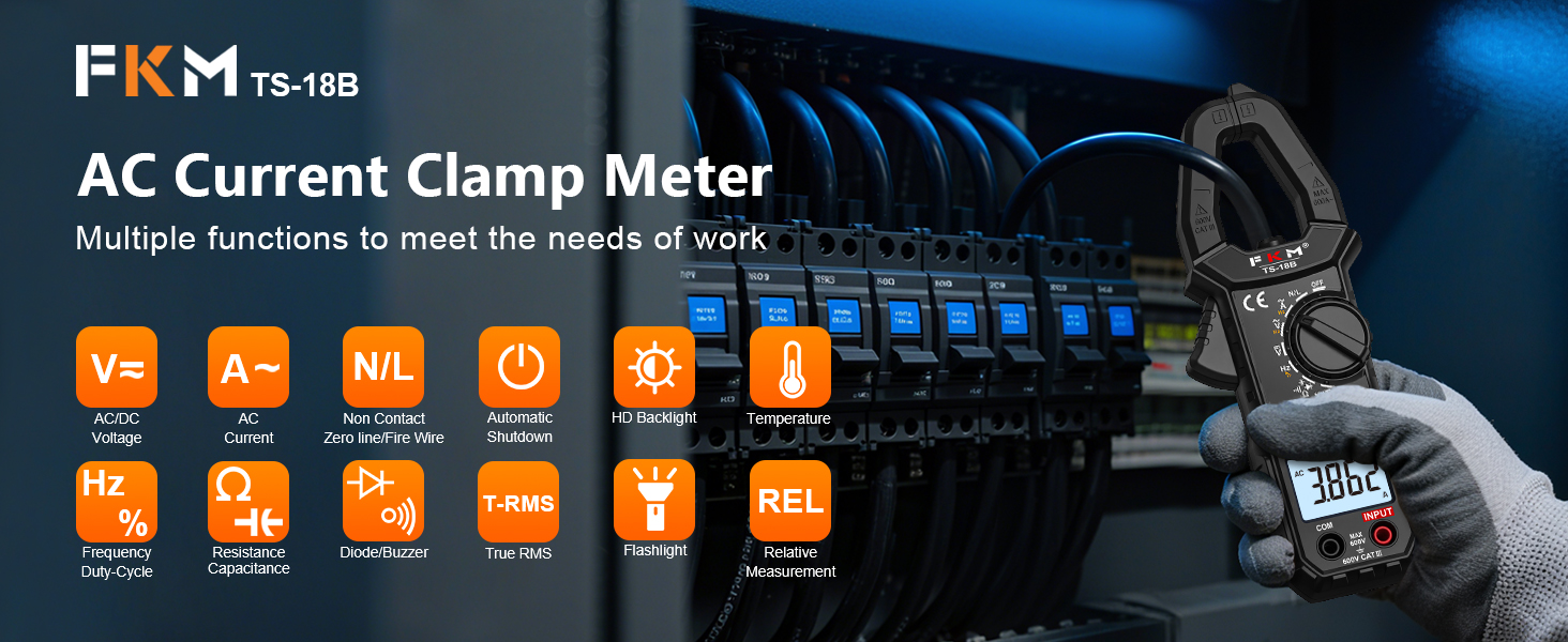 Digital Clamp Meter Multimeter Tester