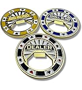 Luck Lab Set of 3 Metal Bottle Opener Poker Buttons - Dealer Button, Big Blind and Small Blind Me...