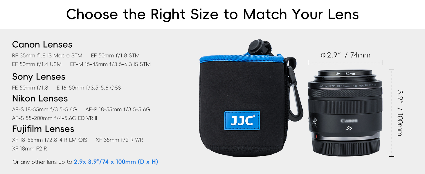 Lightweight Neoprene Lens Pouch